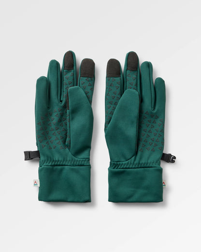 Jacks Touch Screen Gloves - Rain Forest - Flatlay