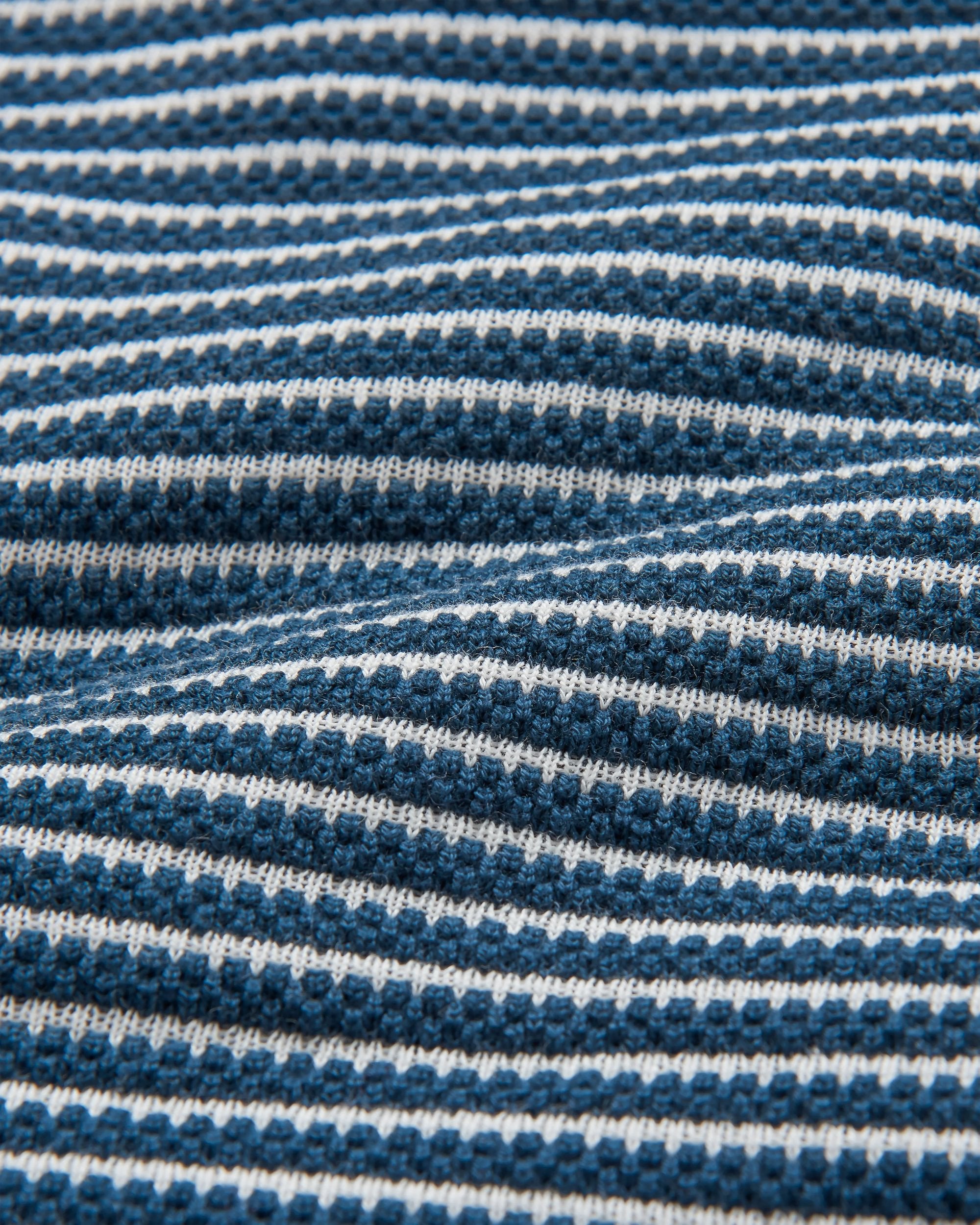 Muir Organic Knitted Jumper - Dark Denim - Flatlay