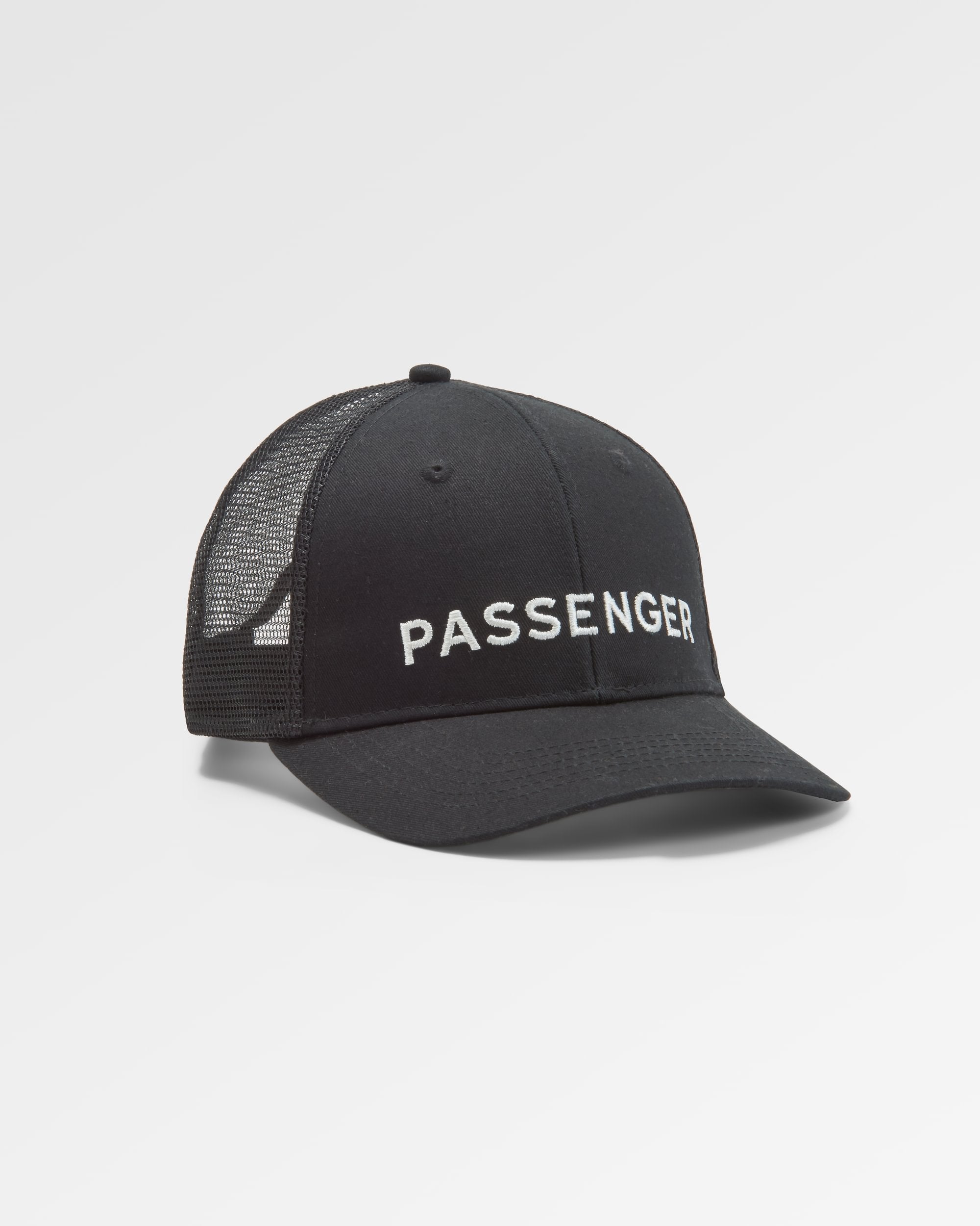 Passenger Recycled Cotton Trucker Cap - Black - Flatlay