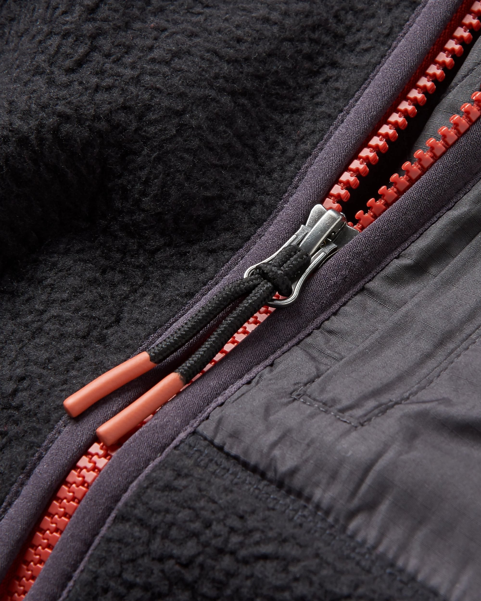 Offgrid Recycled Sherpa Fleece Vest - Black - Flatlay