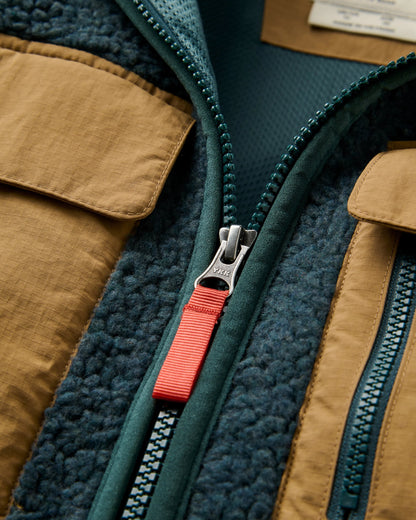 Valiant Deep Pile Fleece - Dark Fern  - Flatlay