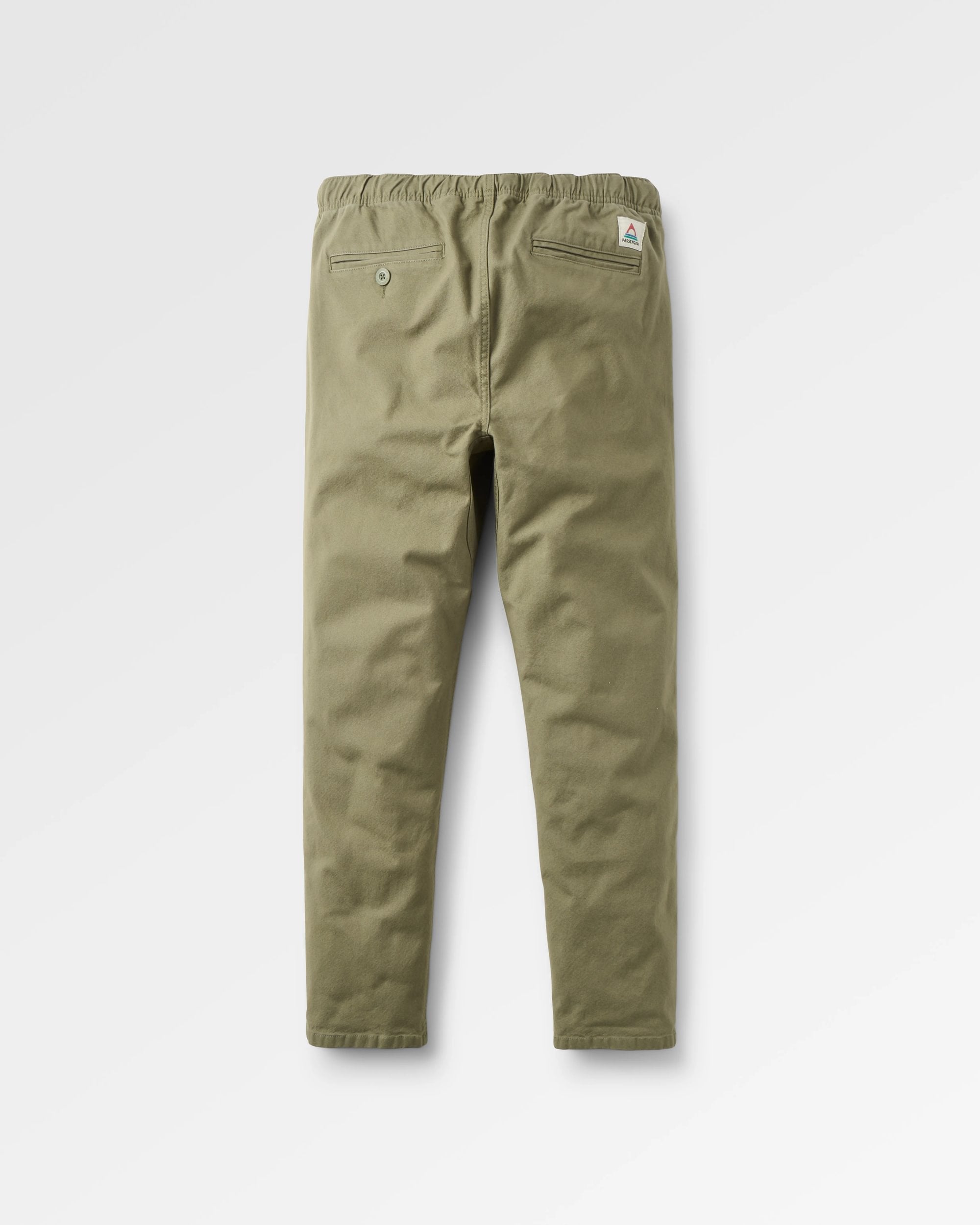 Adventurer Organic Canvas Trouser - Dusty Olive - Flatlay