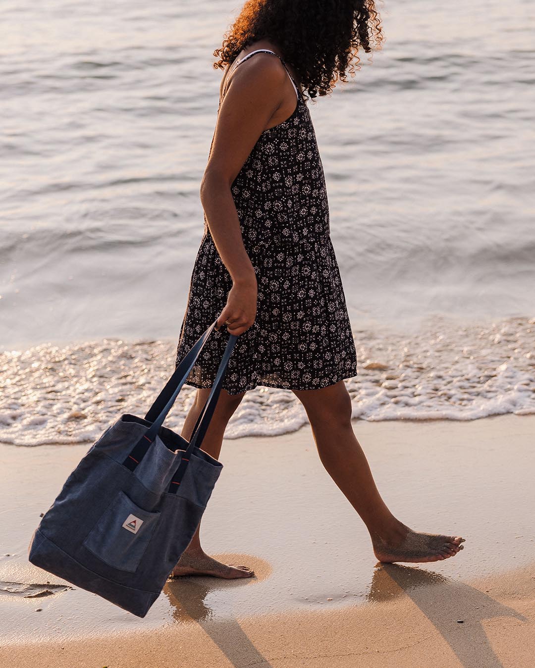 Floaty Layered Dress - Simple Tile Faded Black