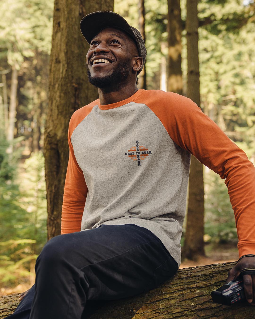 Oar Recycled Cotton Ls T-Shirt - Burnt Orange