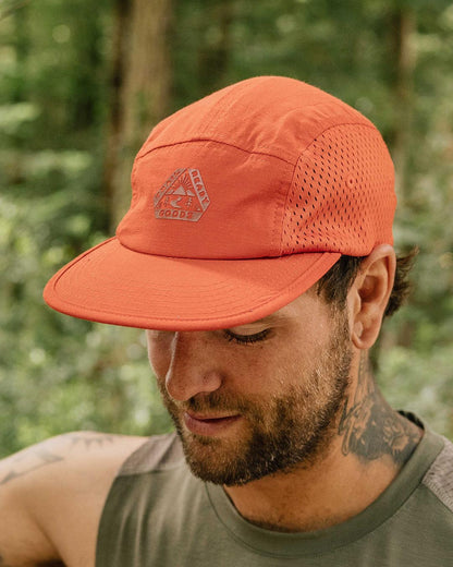 Male_Beyond Organic 5 Panel Cap - Warm Orange