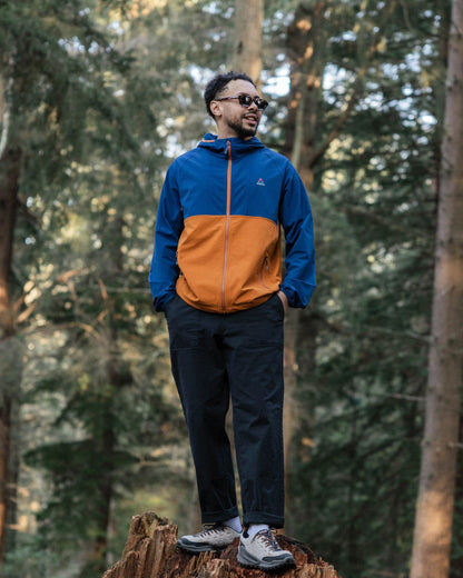 Trailscape Men's Lightweight Softshell Jacket - Blue Navy/Retro Orange - Lifestyle