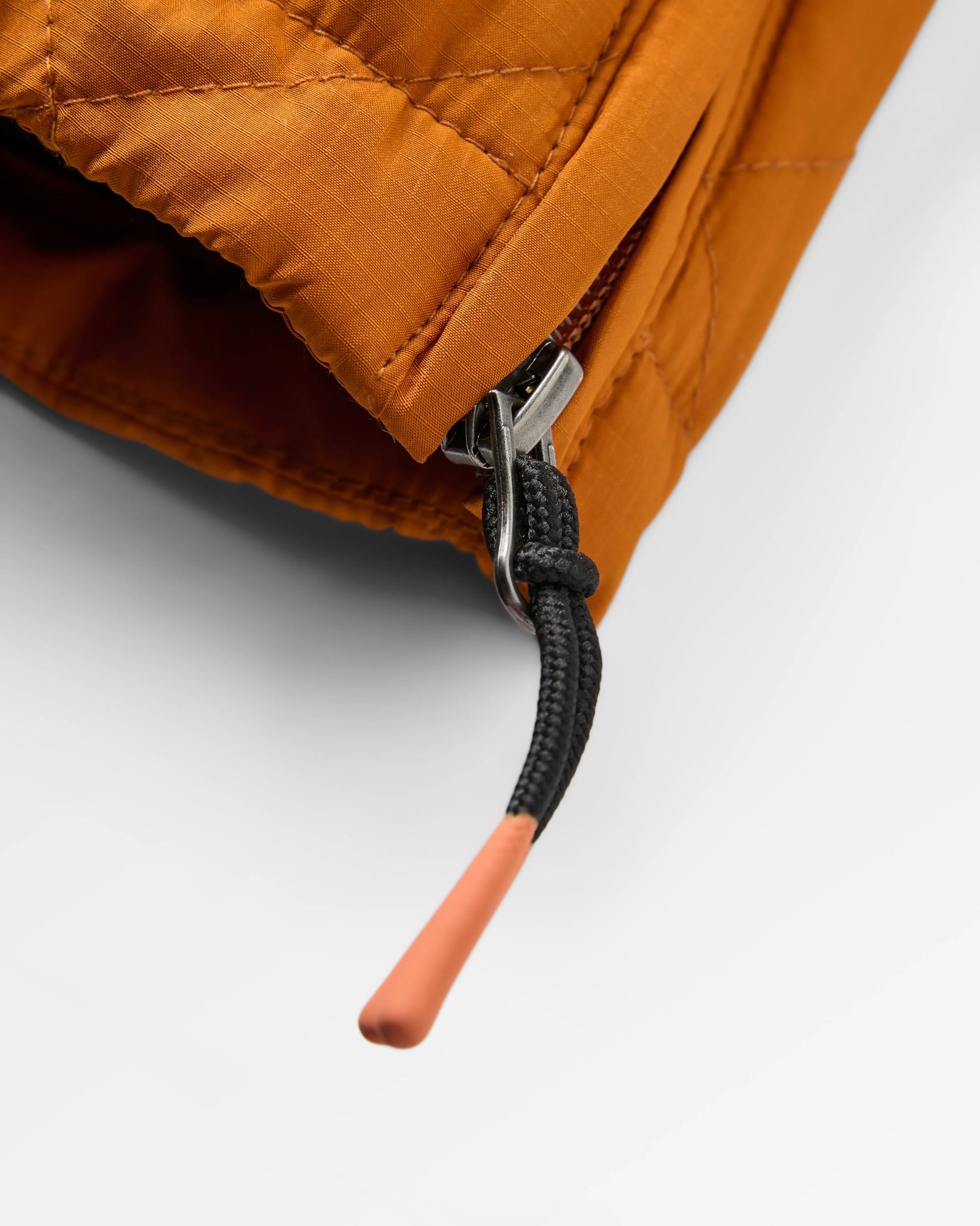 Oceanic Recycled Insulated 1/2 Zip Jacket - Black/Retro Orange  - Flatlay