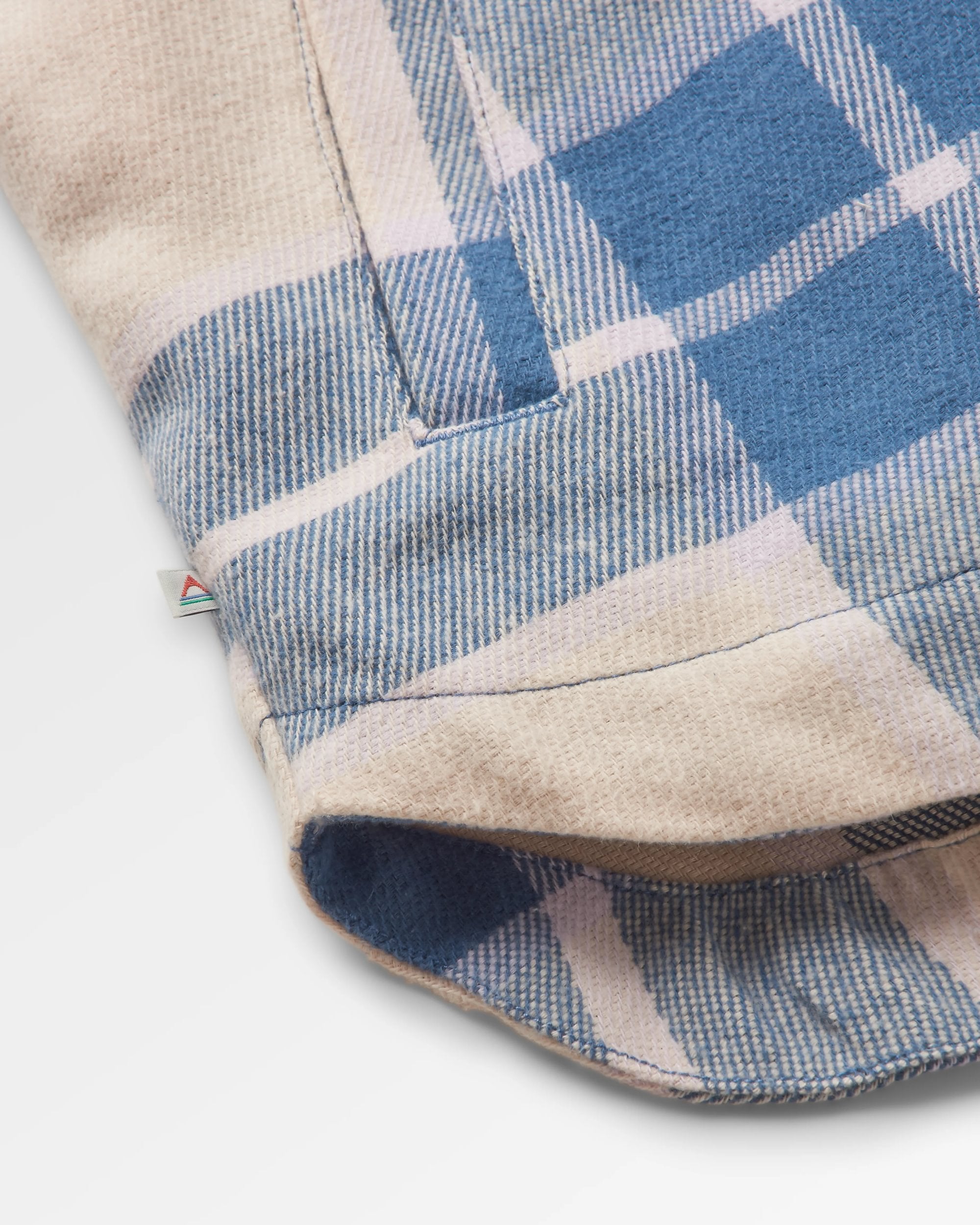 Stella Organic Cotton LS Shirt - Provincial Blue Check - Flatlay