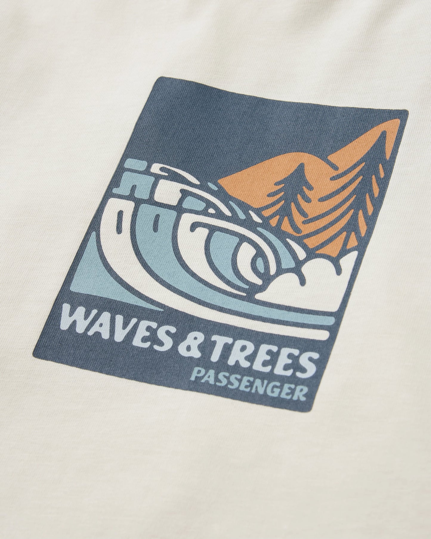 Waves & Trees Organic Cotton T-Shirt - Birch