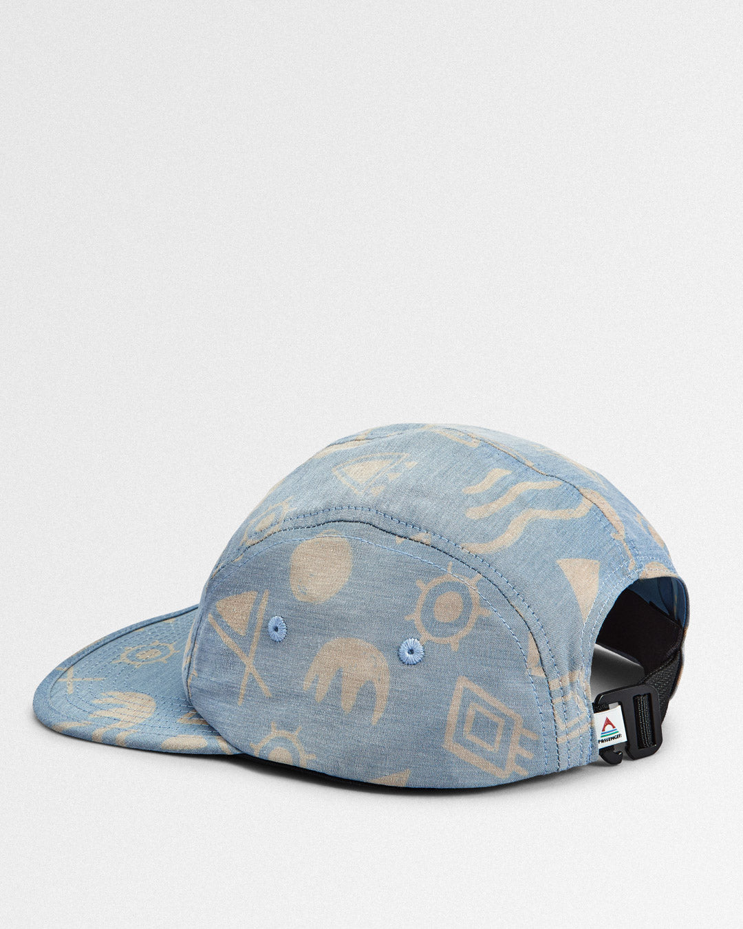 Azara Organic 5 Panel Cap - Abstract Dark Denim