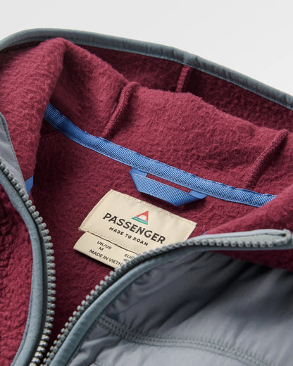 Ventura 1/2 Zip Recycled Sherpa Fleece - Fig - Flatlay