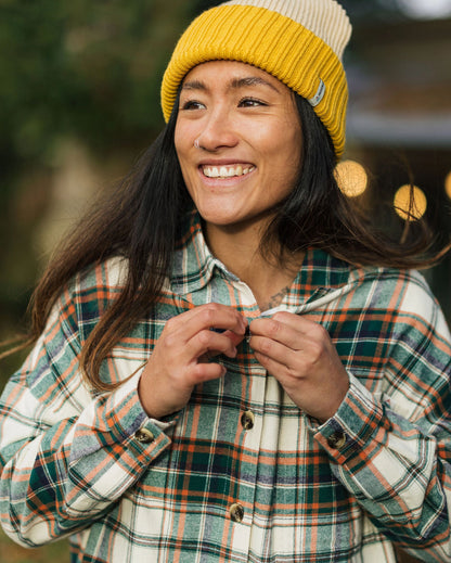 Rootsy Organic Cotton LS Shirt - Birch/Rain Forest Check