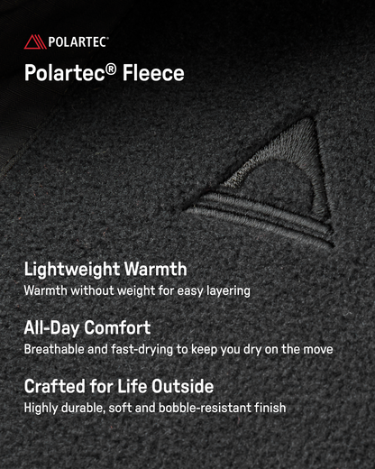Woodland Hooded Polartec® Fleece - Black/Khaki