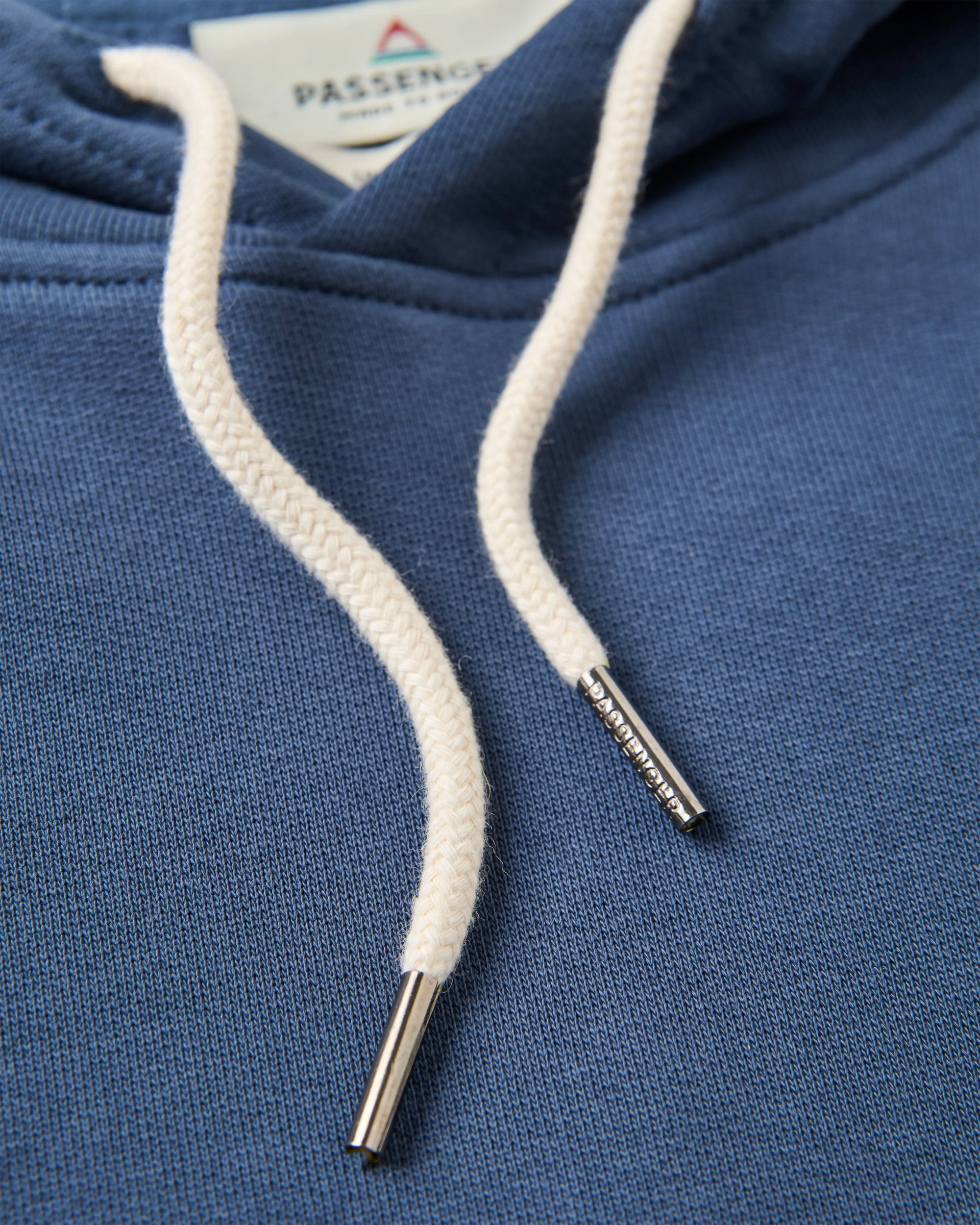 Patch Recycled Cotton Hoodie - Rich Navy - Flatlay