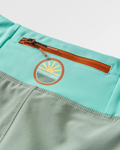 Roundtrip Recycled Trail Short - Pistachio - Flatlay