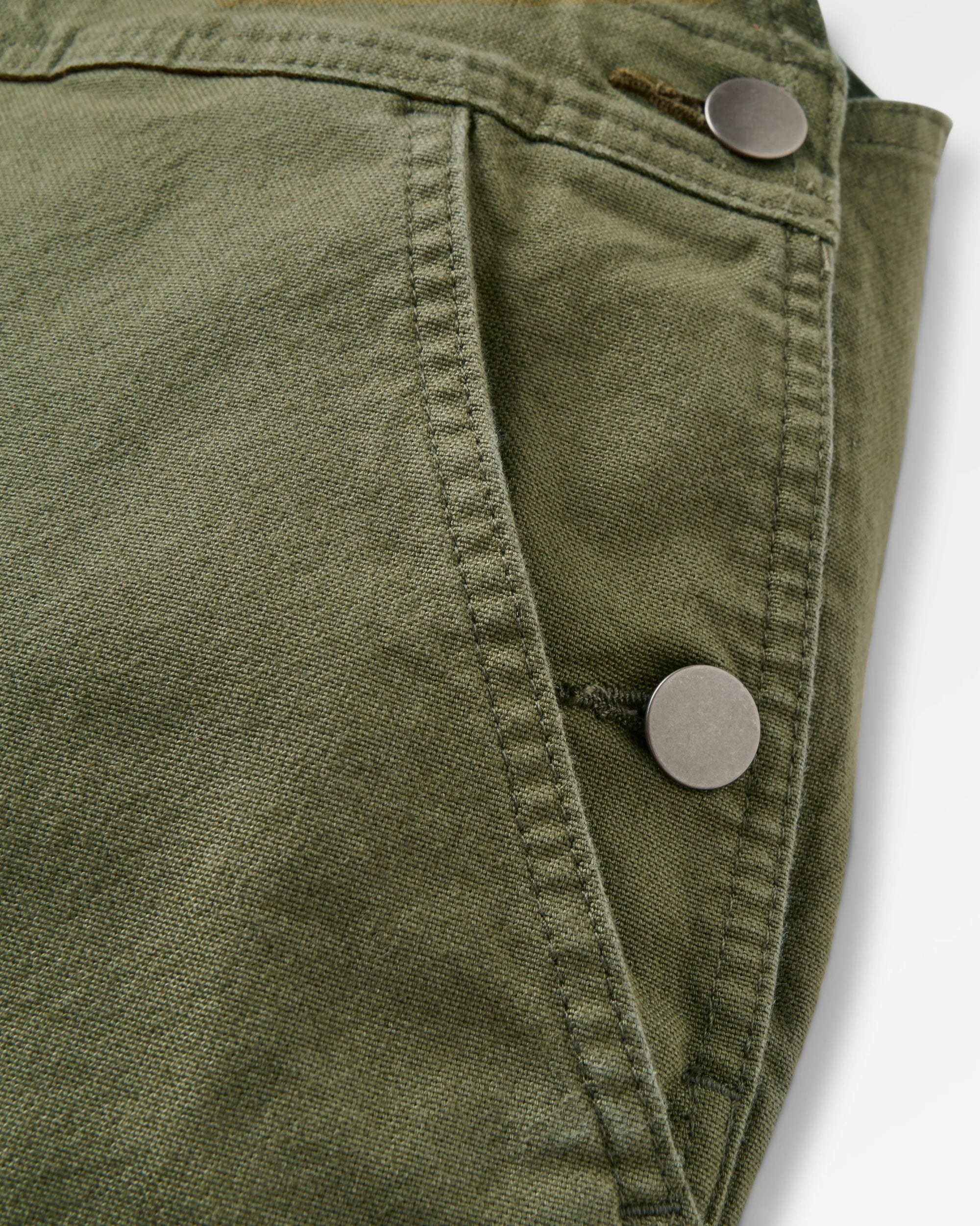 Vantage Organic Cotton Dungaree - Khaki - Flatlay