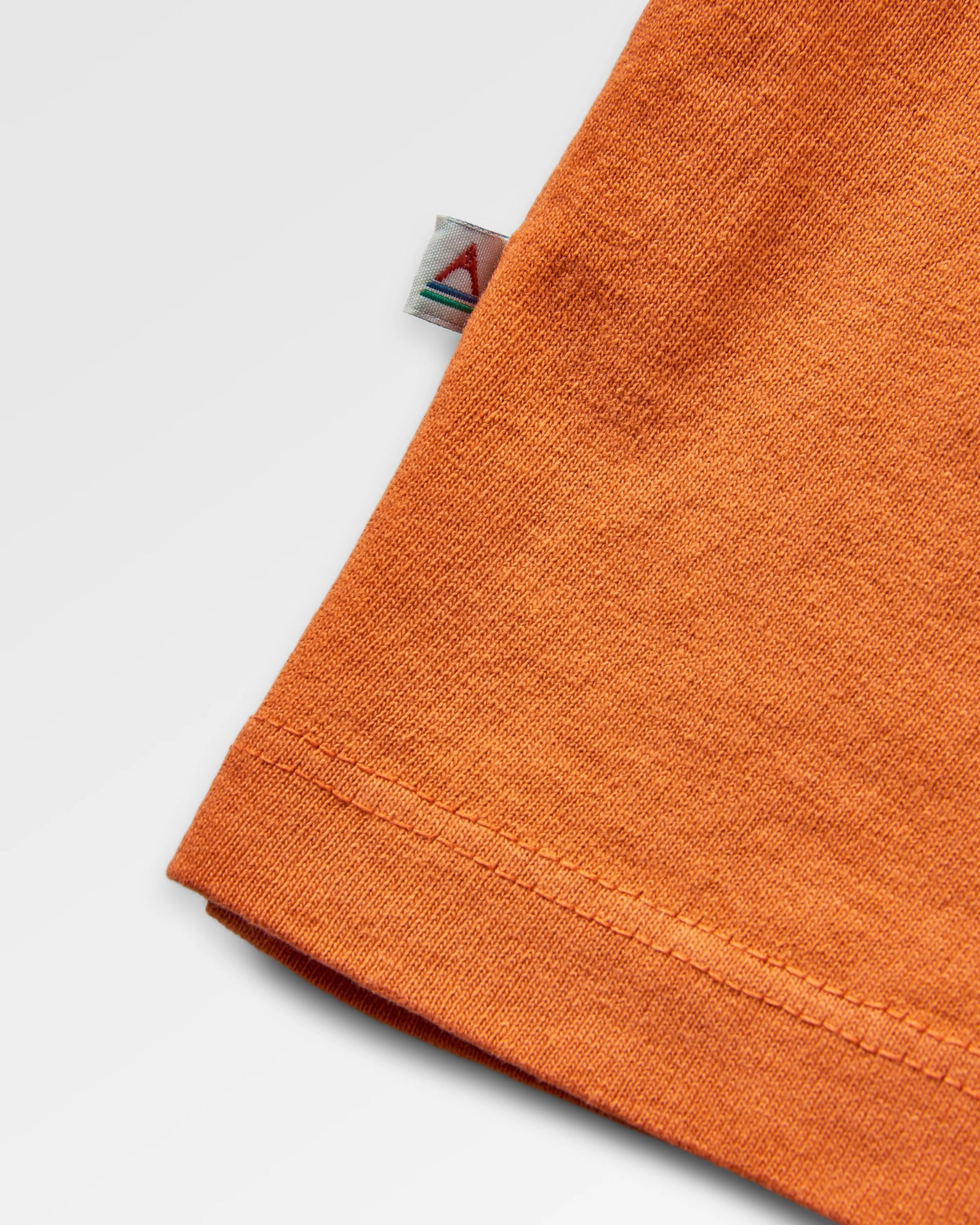 Odyssey Recycled Cotton T-Shirt - Burnt Orange - Flatlay