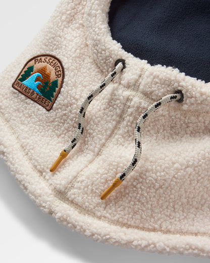 Snowdrift Recycled Polar Fleece Hood - Birch - Flatlay