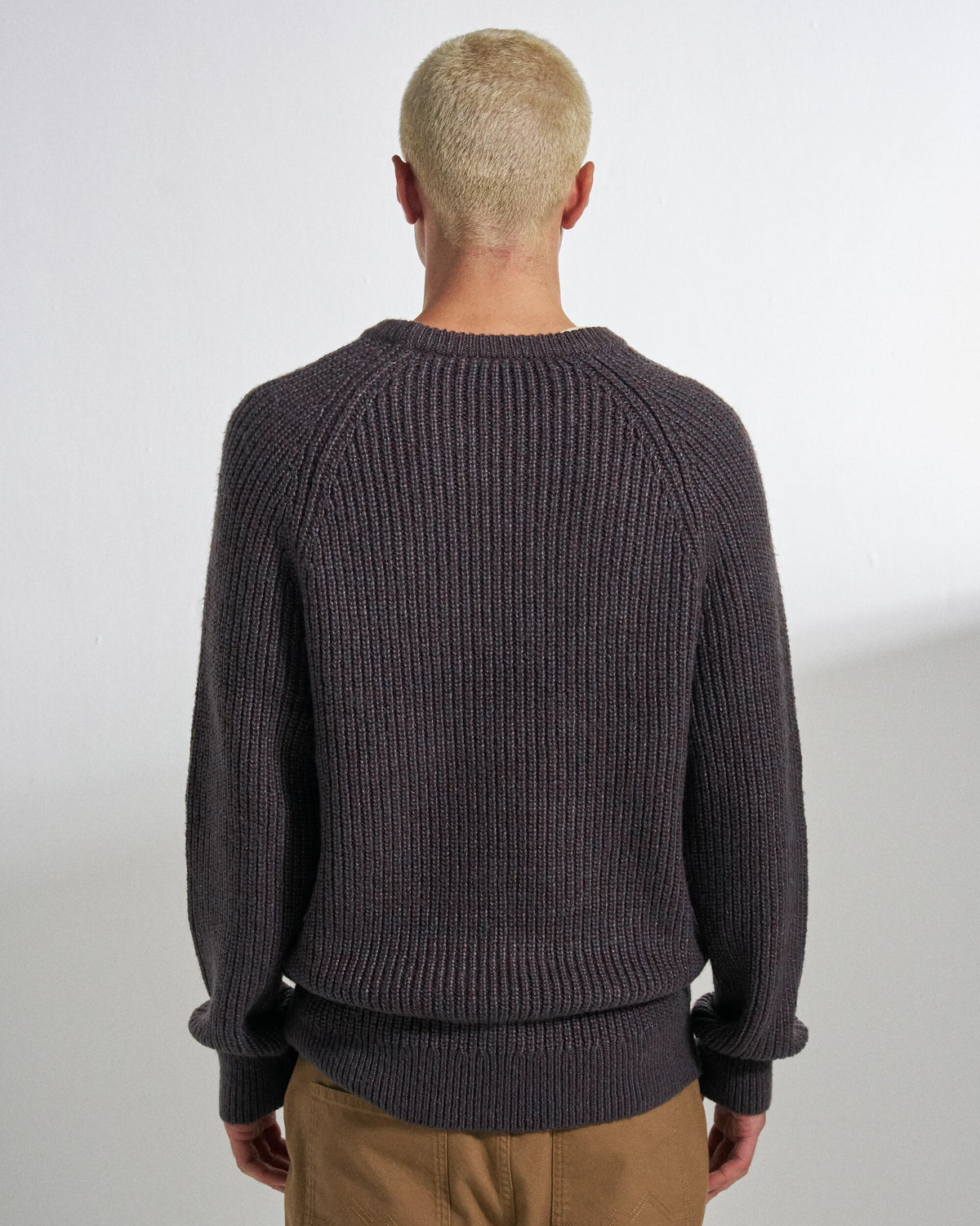 Fog Knitted Jumper - Charcoal - Studio Model