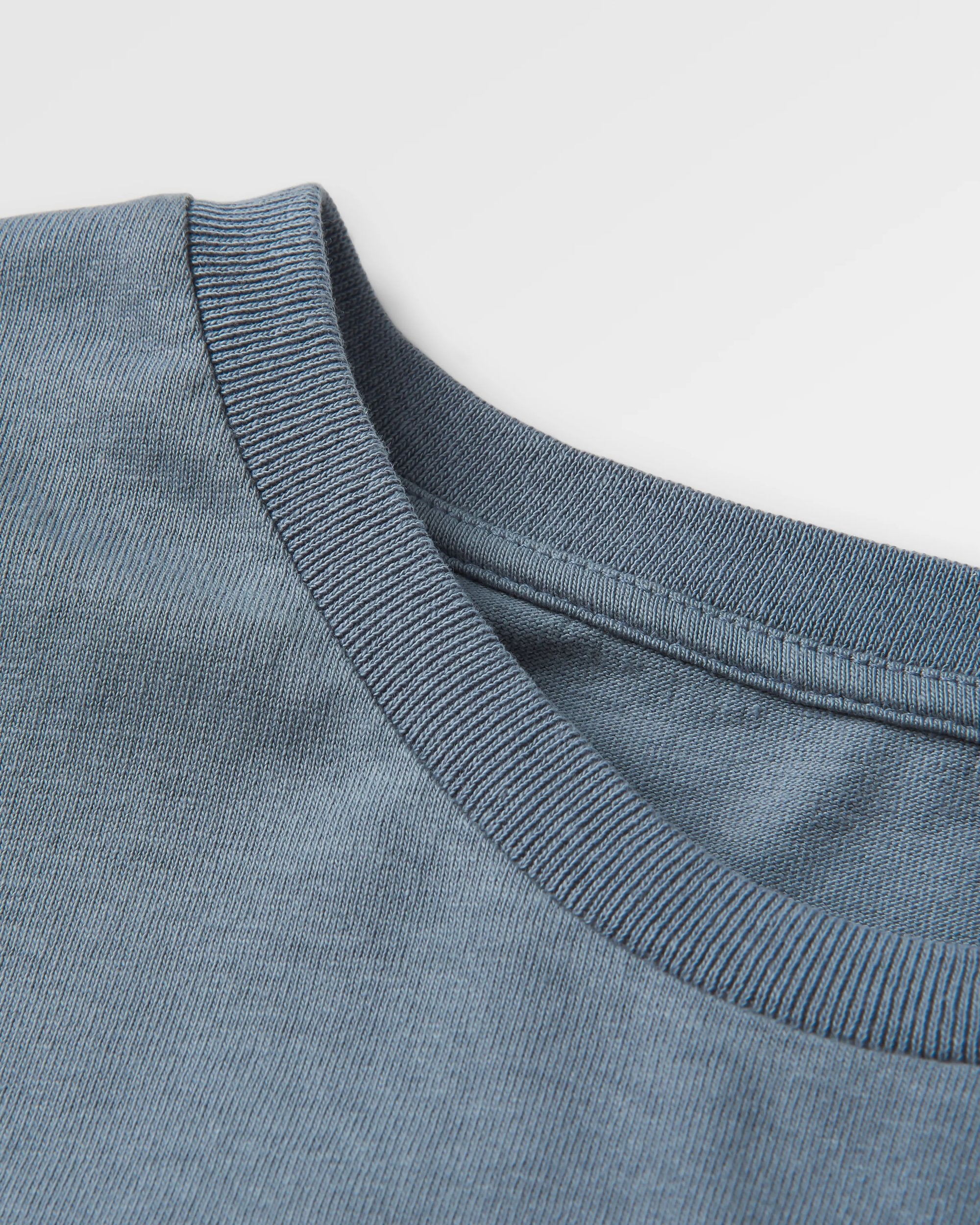 Icon Recycled Cotton T-Shirt - Storm Grey - Flatlay