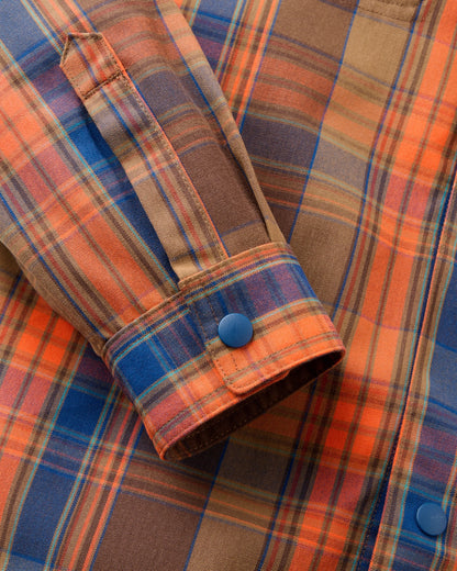 Fogline Overshirt - Caramel/Dark Rust Check - Flatlay