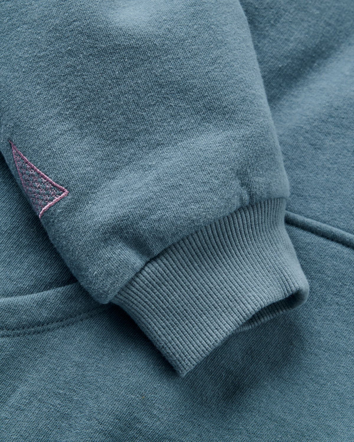 Slower Rhythms Women's Organic Cotton Hoodie - Stormy Blue - Flatlay