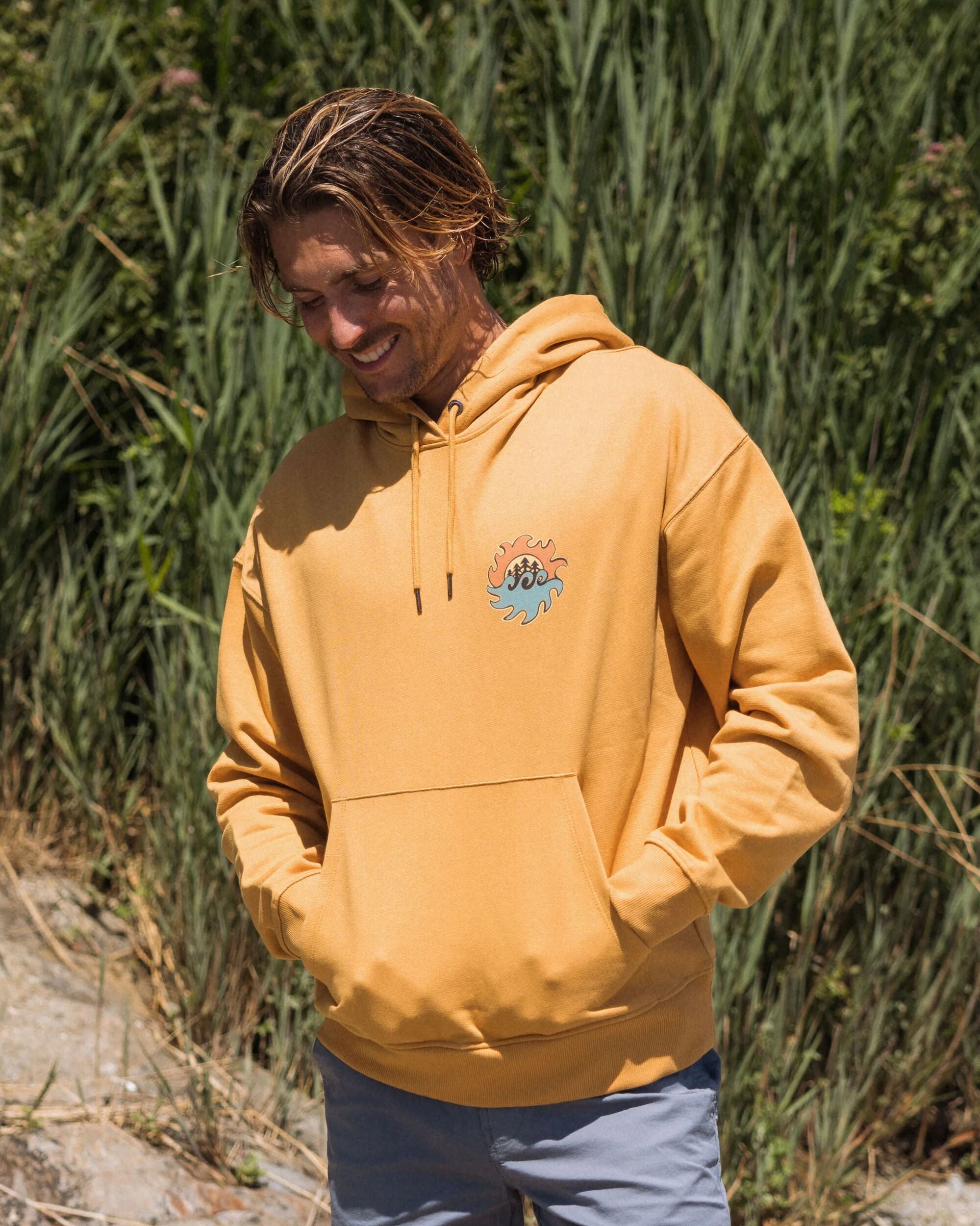Dune Relaxed Fit Hoodie - Spruce Yellow - Lifestyle