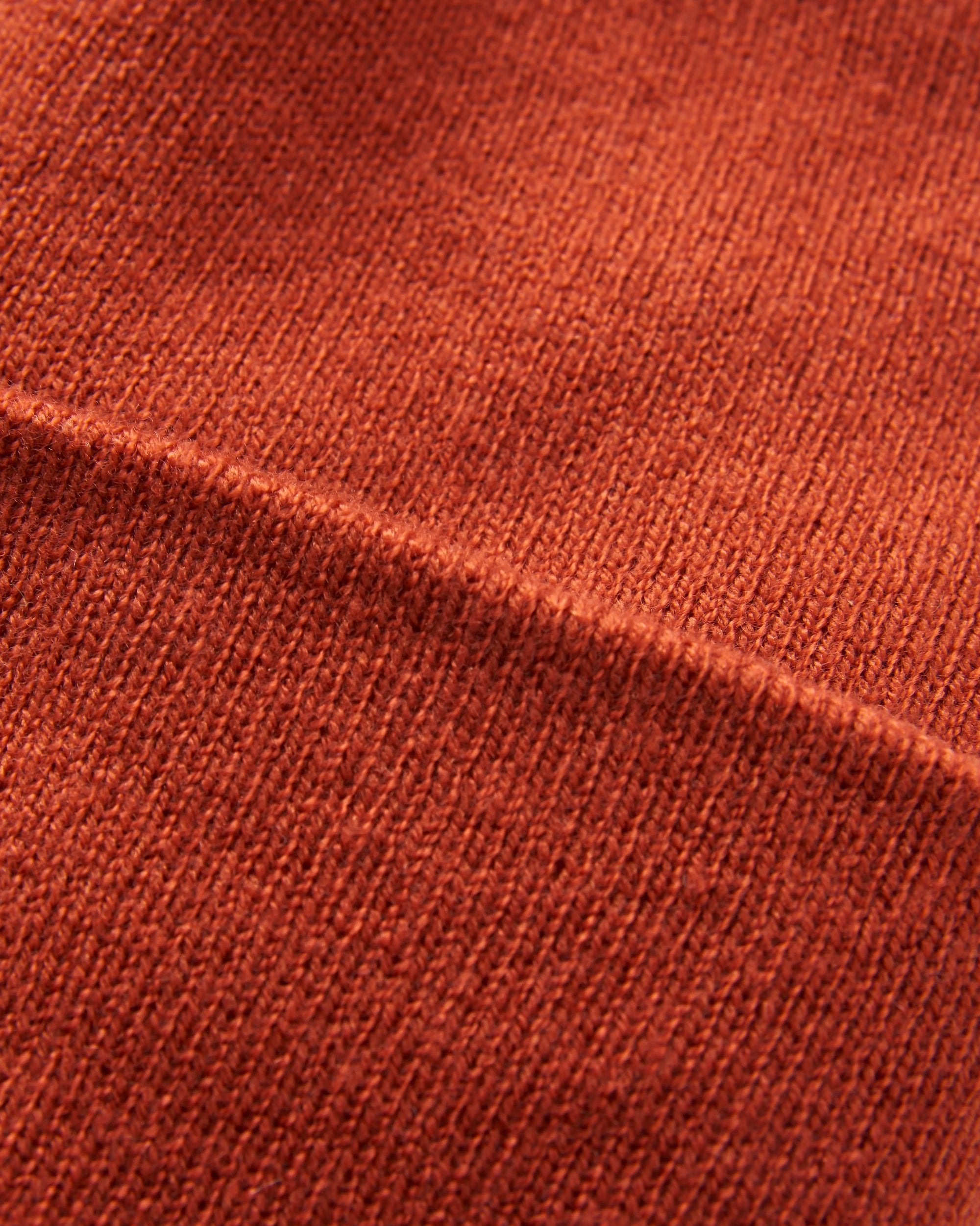 Core Recycled Low-Top Beanie - Baked Clay - Flatlay