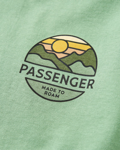 Laidback Recycled Cotton Relaxed Fit T-Shirt - Stem Green - Flatlay