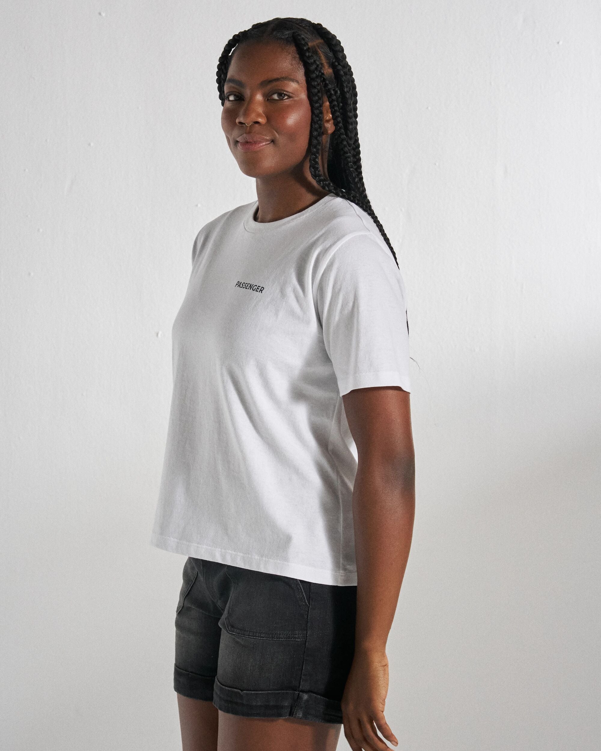 Roamer Women's T-Shirt - White - Studio Model