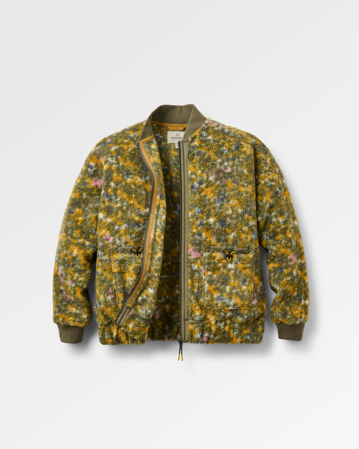 Lucia Sherpa Fleece 2.0 - Powder Camo Dusty Olive - Flatlay
