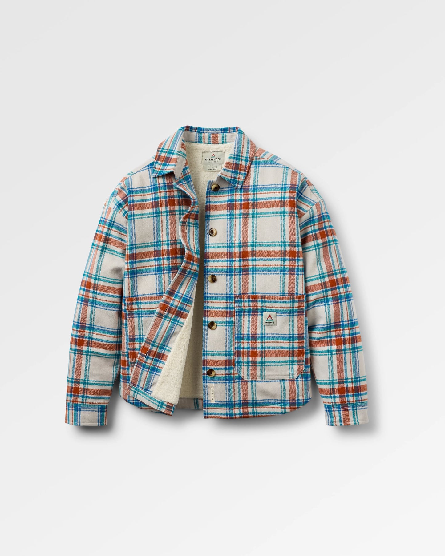 Flint Organic Cotton Overshirt - Vintage White Check