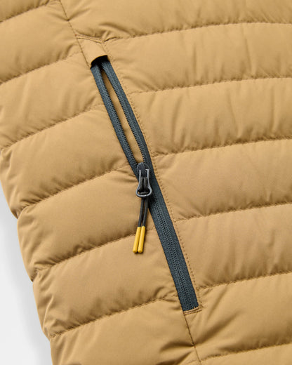 Ashland Down Vest - Dark Rust/Caramel - Flatlay