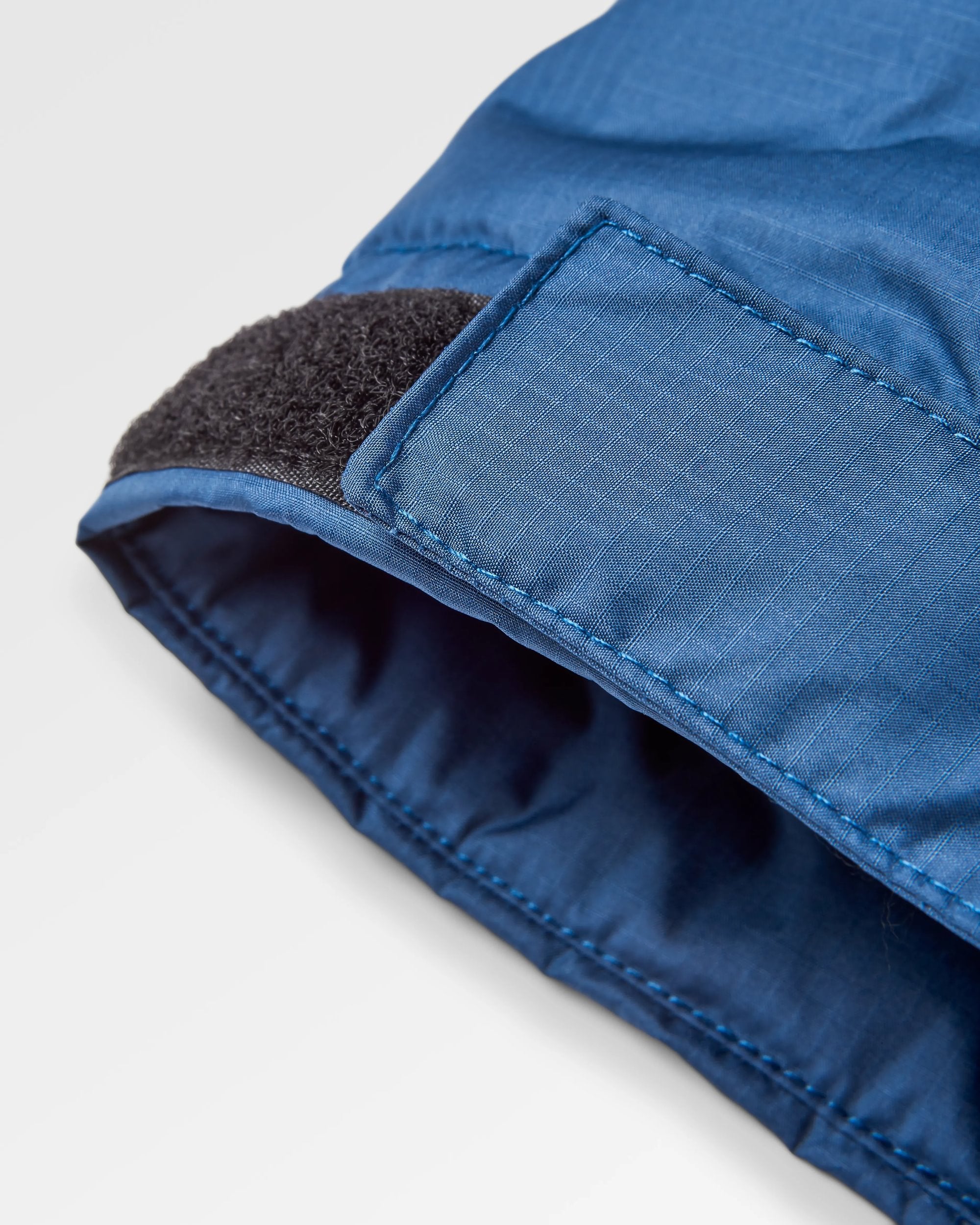 Waves Recycled Sherpa Lined Changing Robe - Dark Denim/ Deep Navy - Flatlay