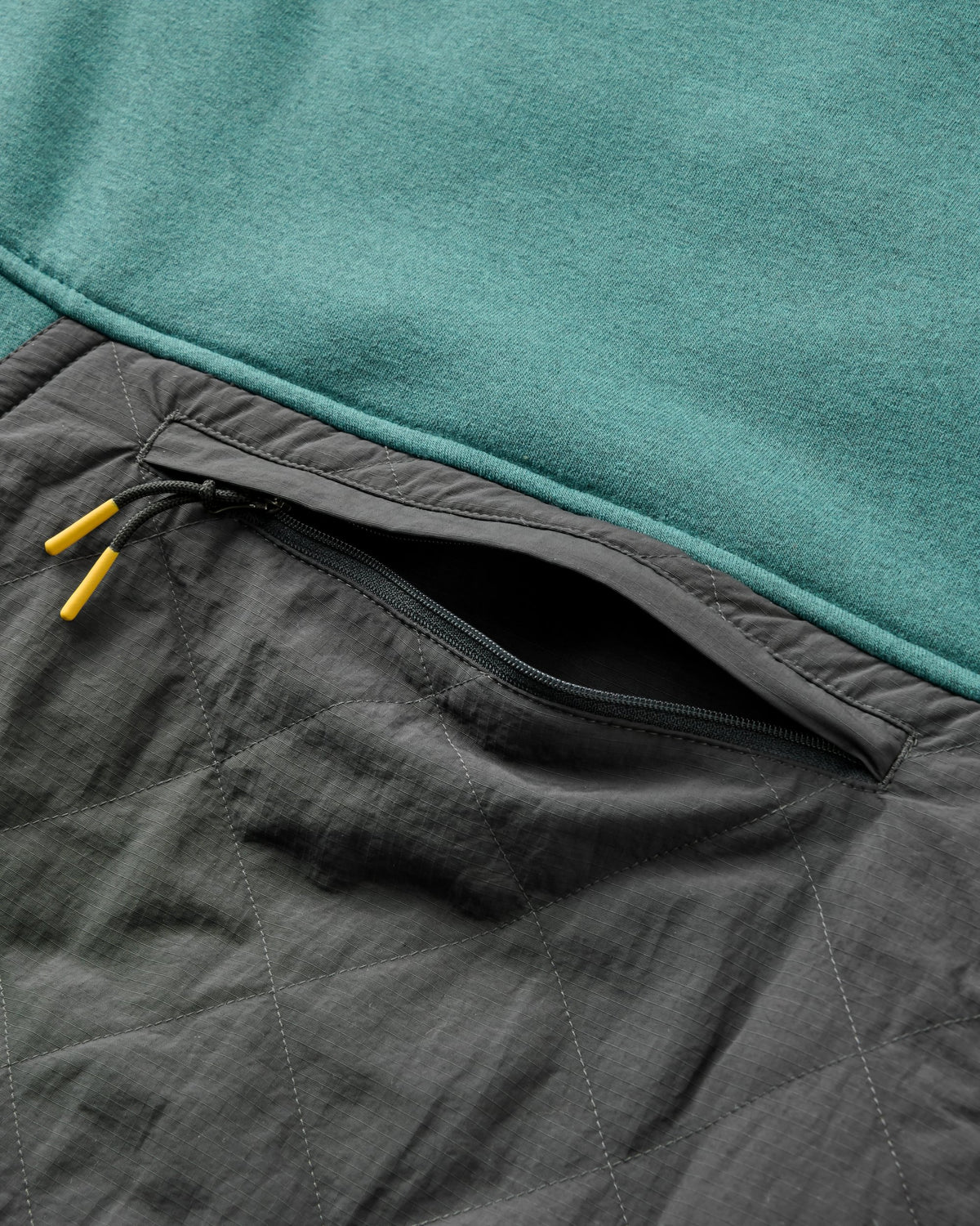 Tidal Fleece Lined Hoodie - Faded Black/Deep Ocean - Flatlay