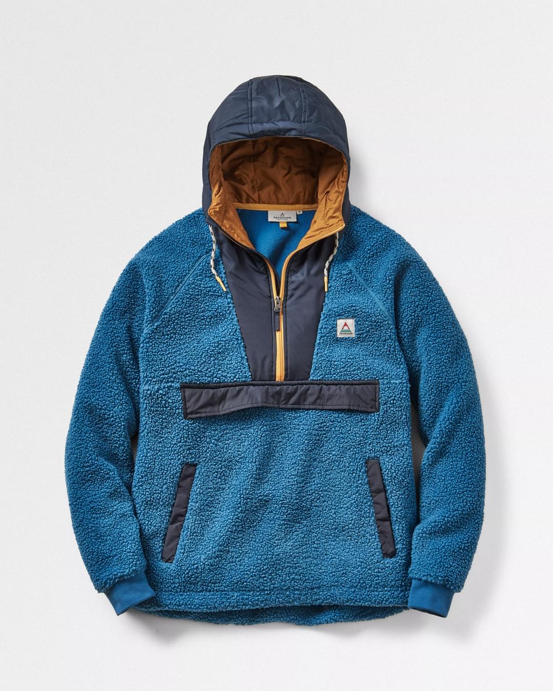 Woodland Recycled Polar lined Sherpa Fleece Blue Steel Passenger