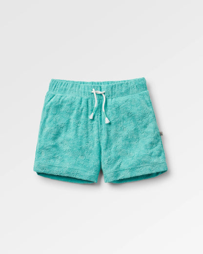 Vibes Textured Short - Aqua - Flatlay