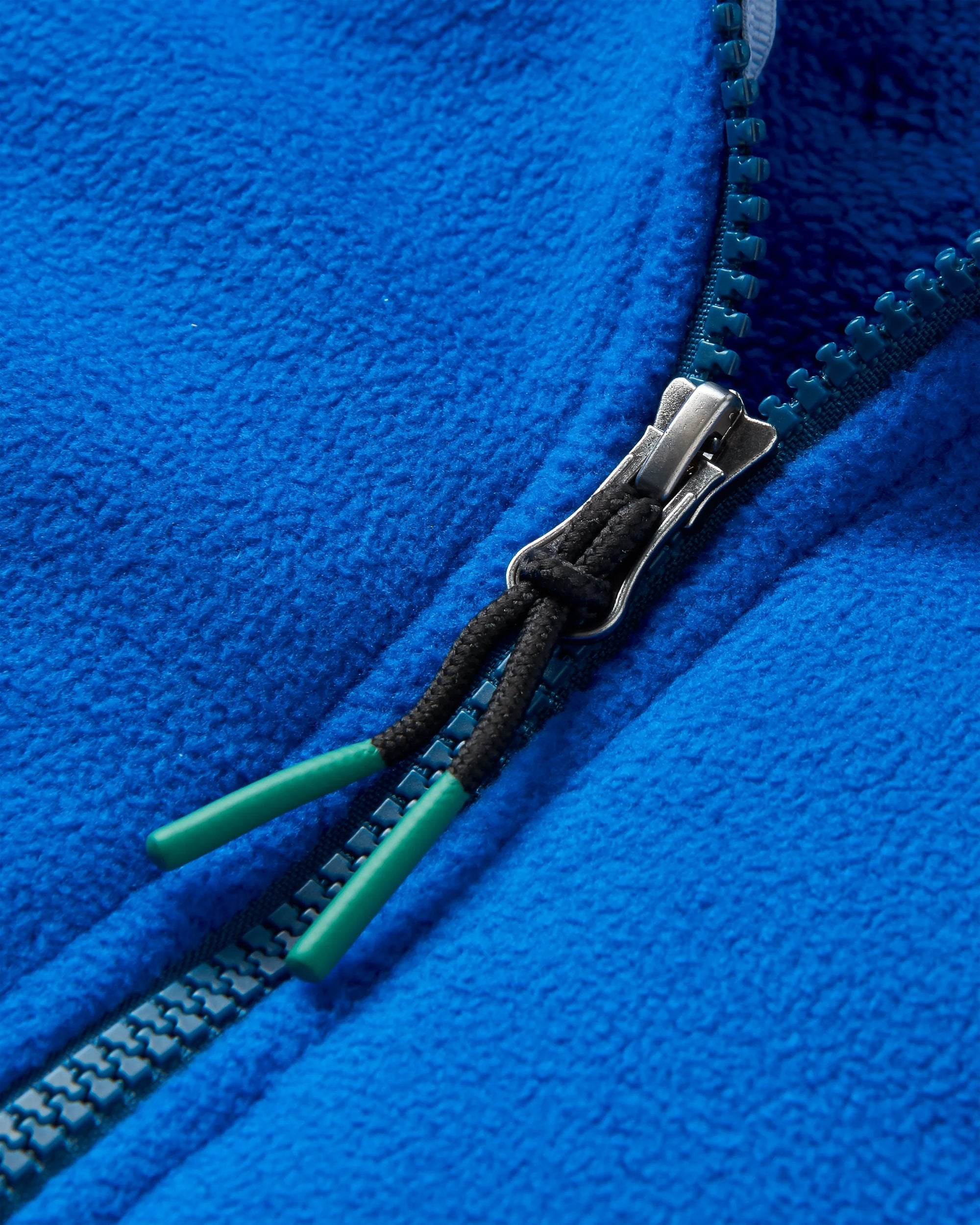 Folksy Recycled Sherpa Fleece - Azure Blue - Flatlay