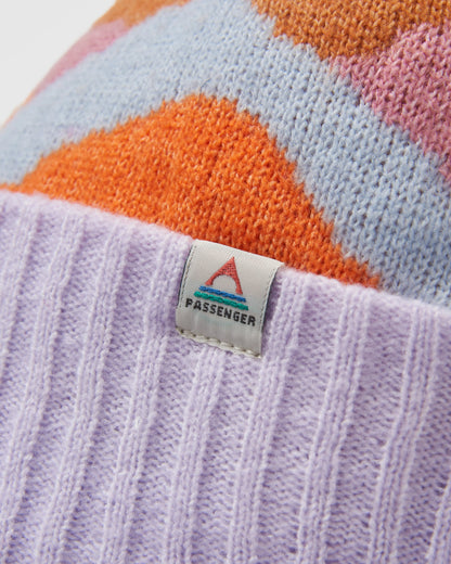 Scenic Bobble Beanie - Scenic Sunrise Orange - Flatlay