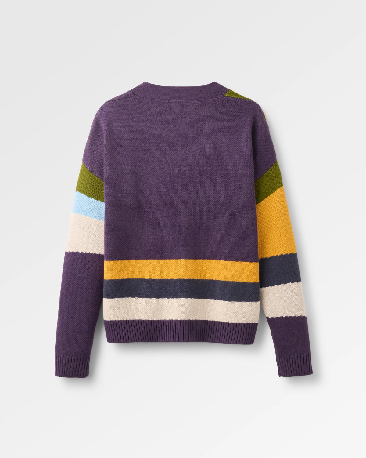 Scenic Knitted Cardigan - Scenic Deep Plum - Flatlay