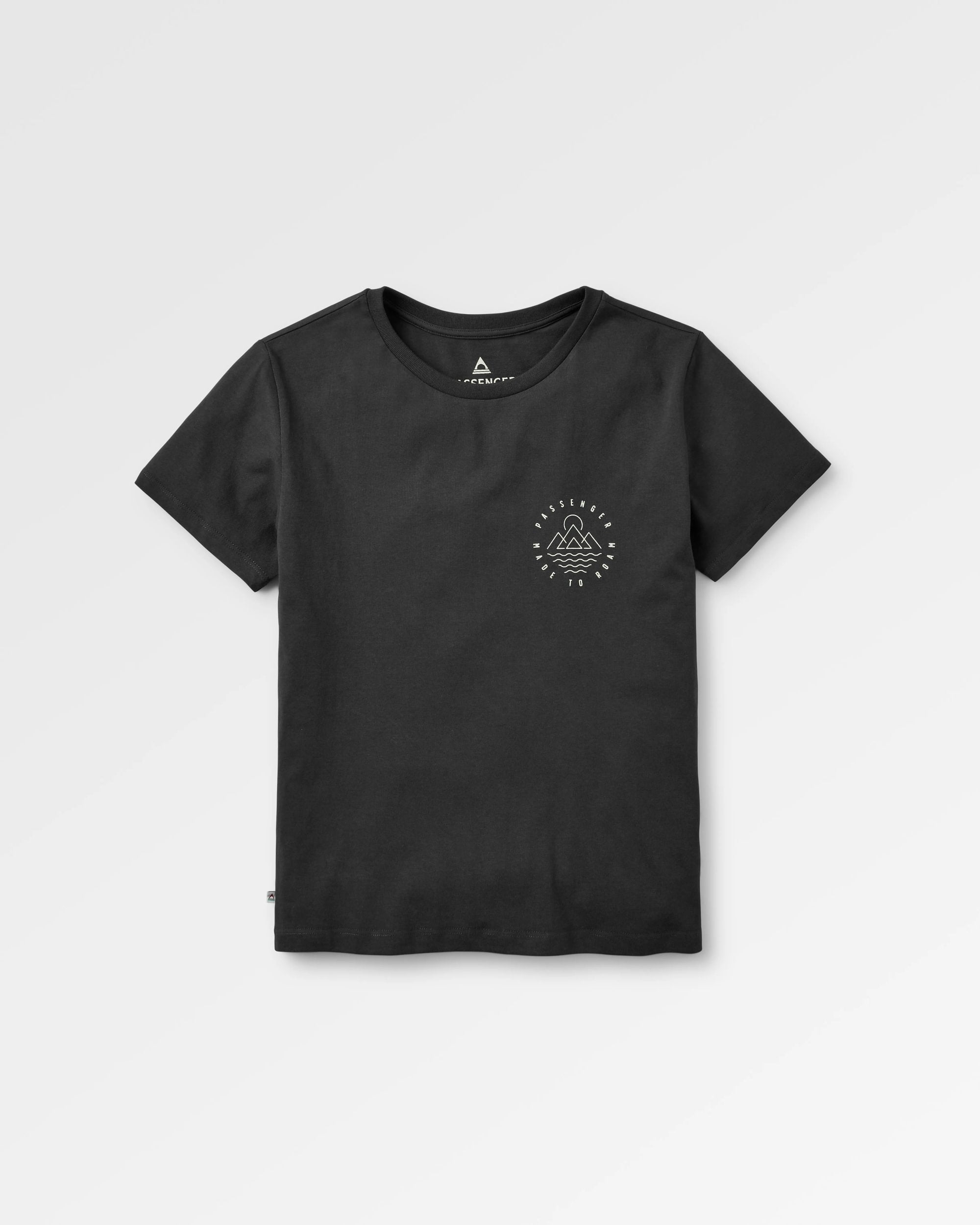 Remote Recycled Cotton T-Shirt - Black - Flatlay