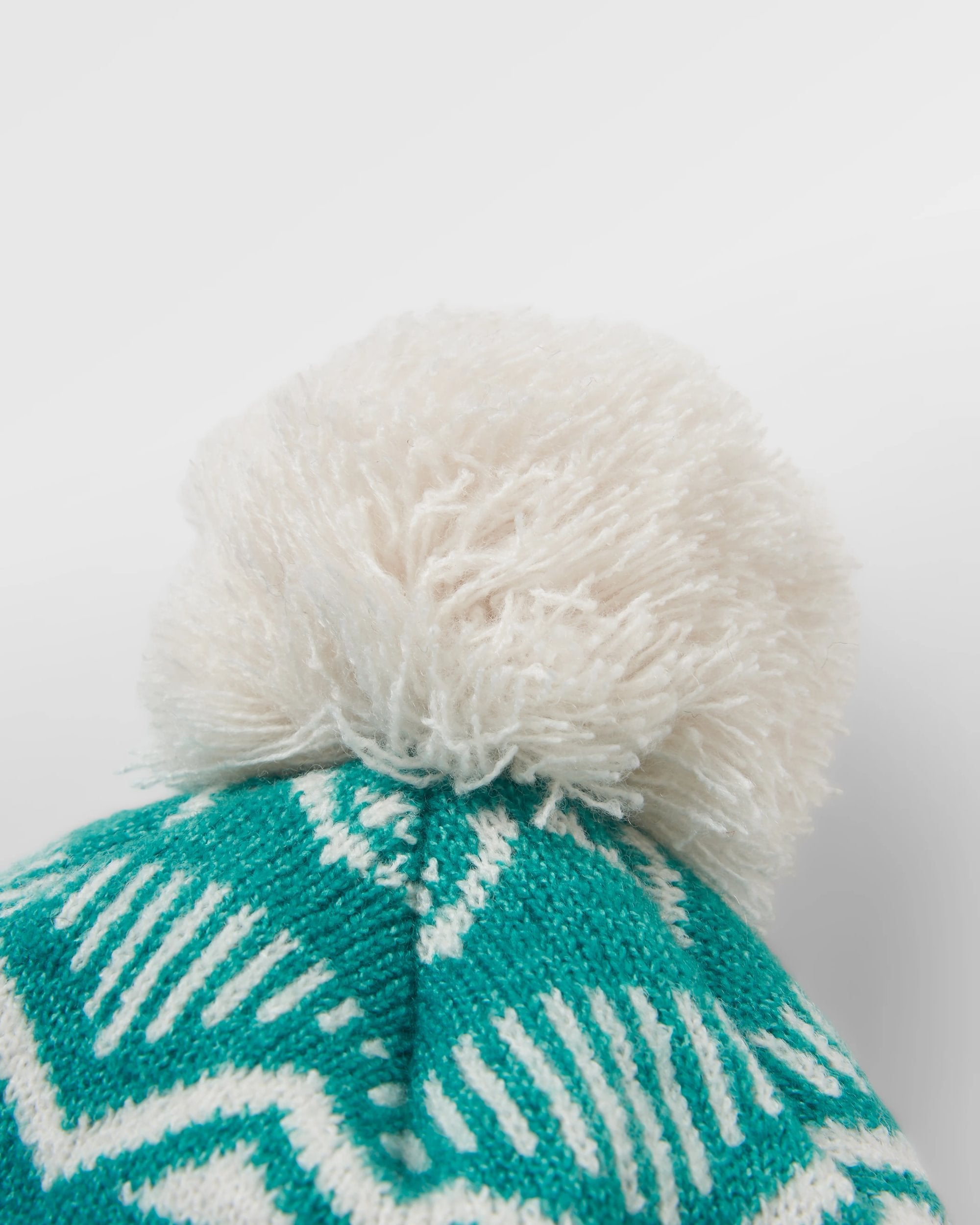 Nurture Bobble Beanie - Greenlake - Flatlay