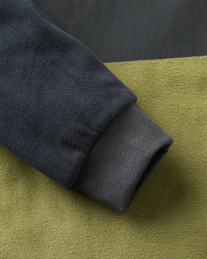Woodland Hooded Polartec® Fleece - Black/Khaki - Flatlay
