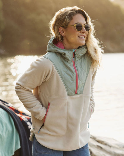 Beaumont Polar Hooded Fleece - Oatmeal - Lifestyle