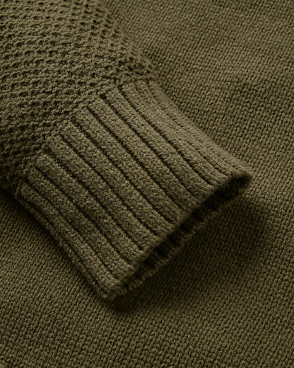 Swell Knitted Jumper - Khaki - Flatlay