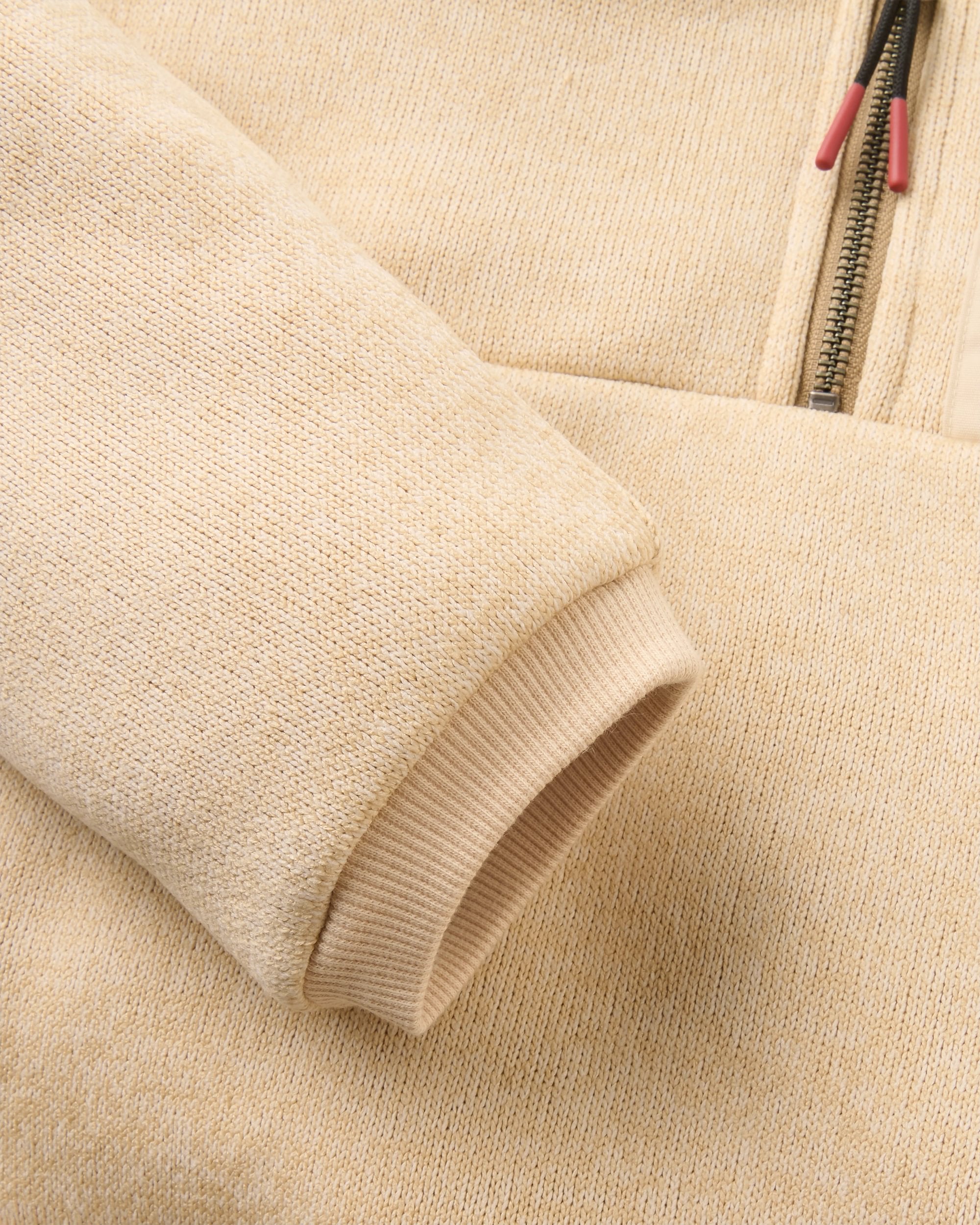 Big Skies Fleece Lined 1/2 Zip Sweatshirt - Oat - Flatlay