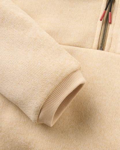 Big Skies Fleece Lined 1/2 Zip Sweatshirt - Oat - Flatlay