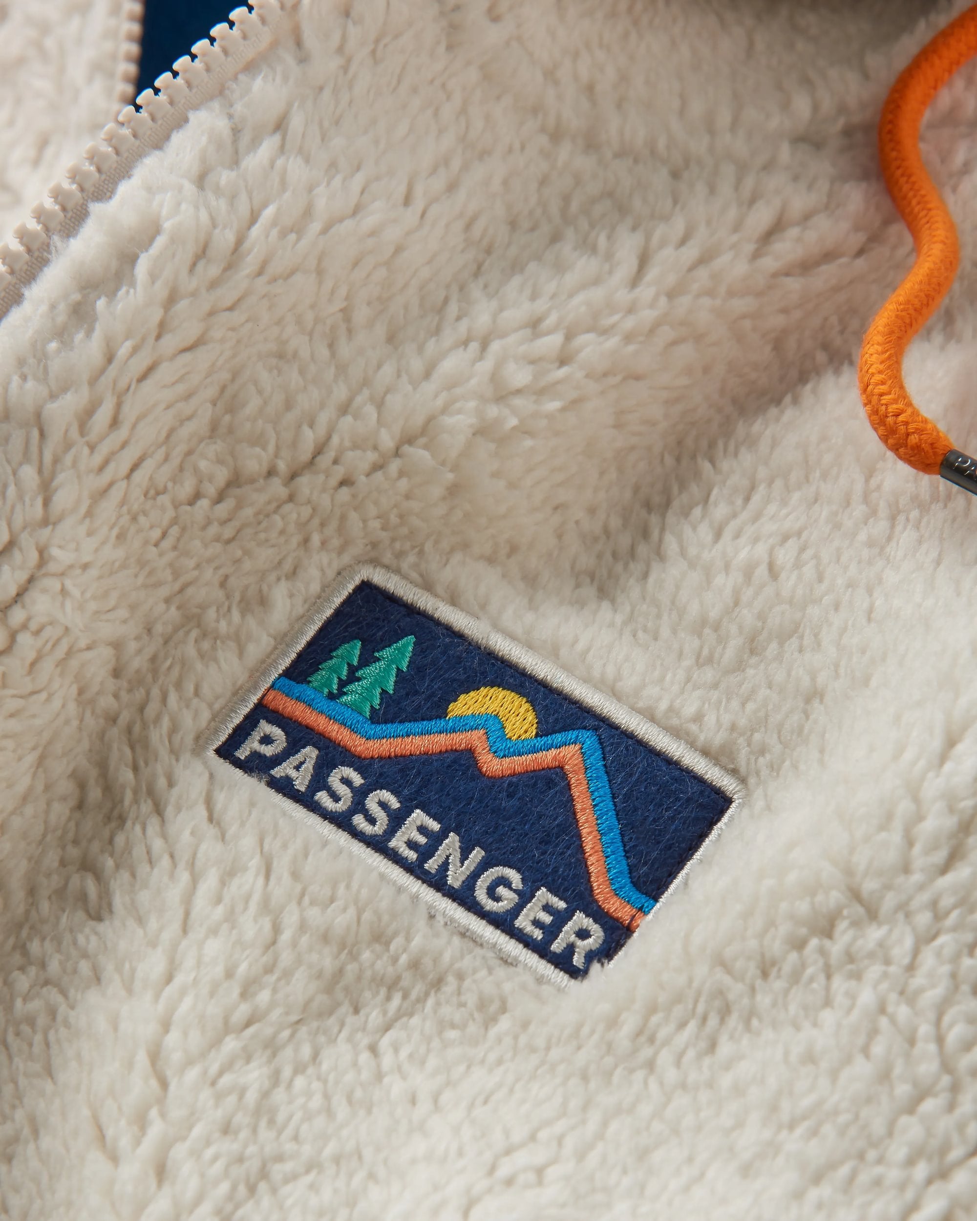 Nestling Recycled Polar-Lined Sherpa Fleece - Tidal Blue - Flatlay