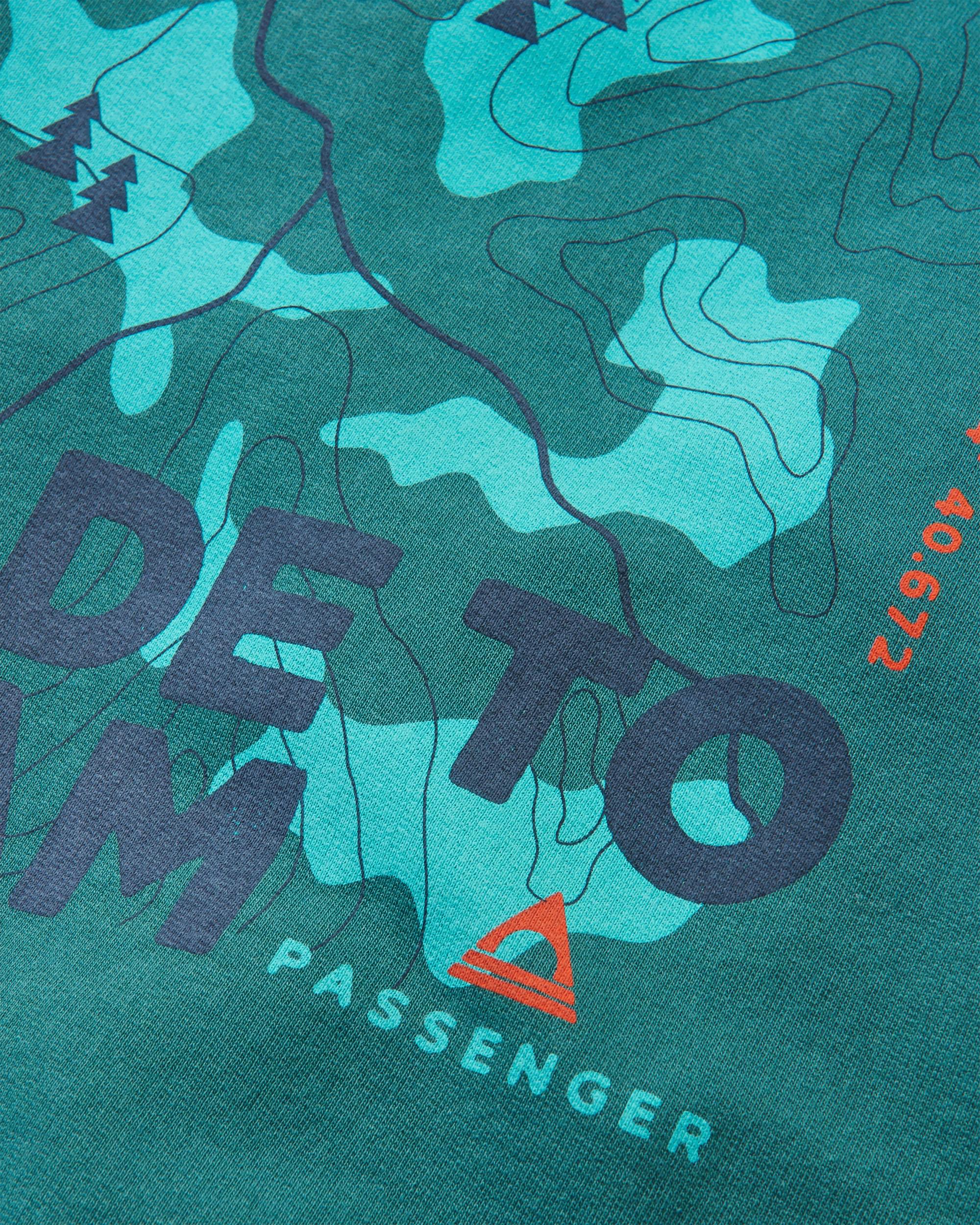 Pace Recycled Cotton Hoodie - Deep Ocean - Flatlay