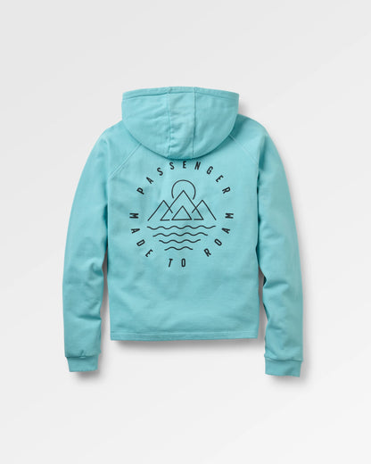 Remote Hoodie - Retro Blue - Flatlay